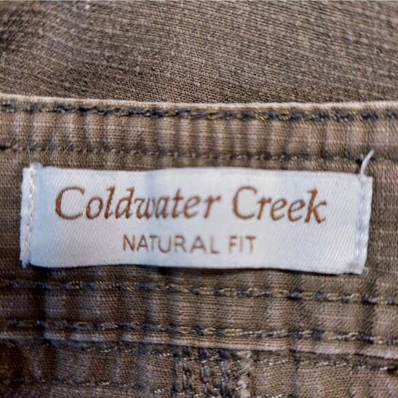 Coldwater Creek Capri Womens 16 Brown rip stop waist side tab Natural Fit Casual - Picture 7 of 16
